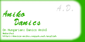 aniko danics business card