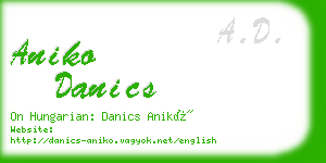 aniko danics business card